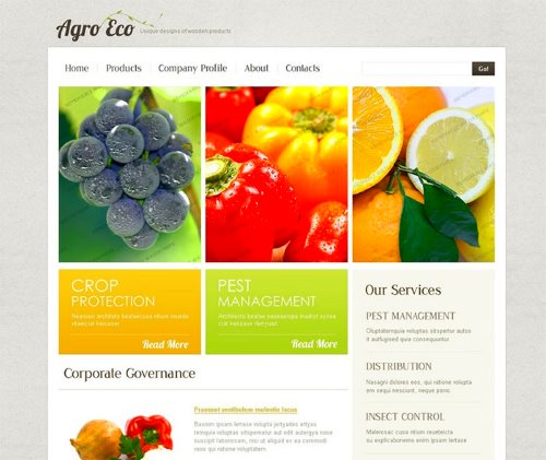 Free Agricultural Website Template