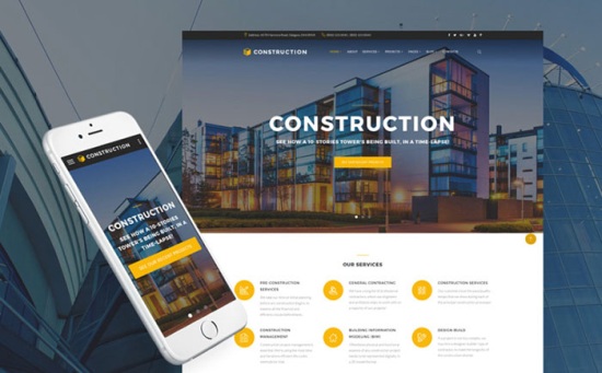 Website Template for Construction