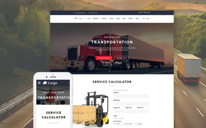 Transportation Website Template 