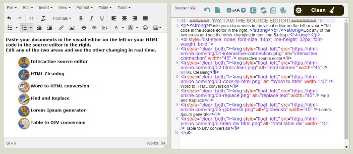 online wysiwyg html editor