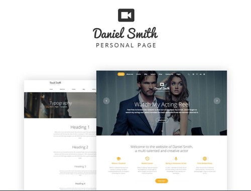 Daniel Smith - Personal Page Responsive Multipage Website Template 
