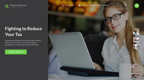 Virginia Anderson - Accountant for Small Business Multipage Website Template 