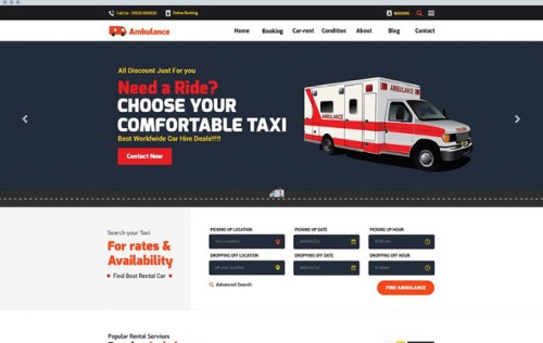 CarRent - Car Rental And Hire Website Template