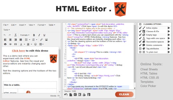 Presenting The New Html Editor Tools Website