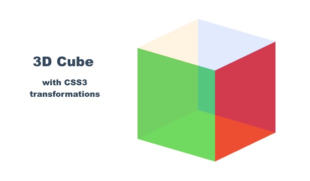 css3 transform 3D cube