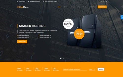 HostMania - Material Design Web Hosting and WHMCS Website Template
