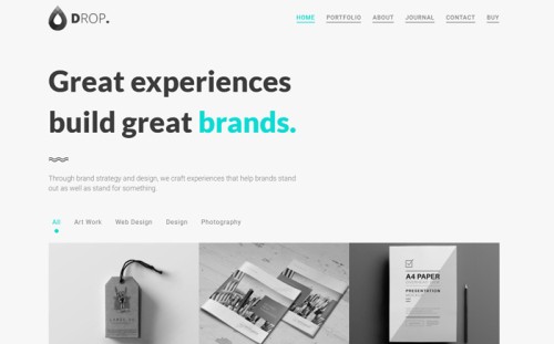 Drop - Creative Personal & Portfolio Minimal Website Template
