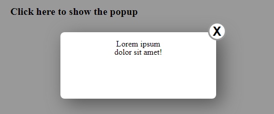 A Very Simple Popup Box Html Css Javascript