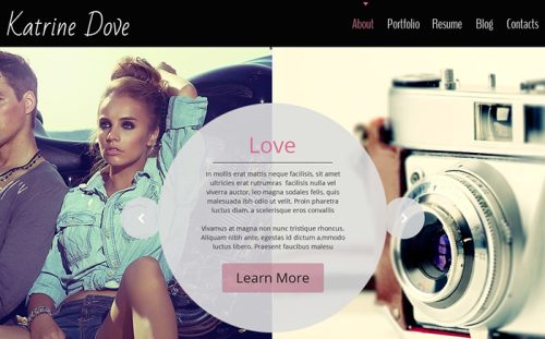 Free HTML5 Theme for Photo Site 