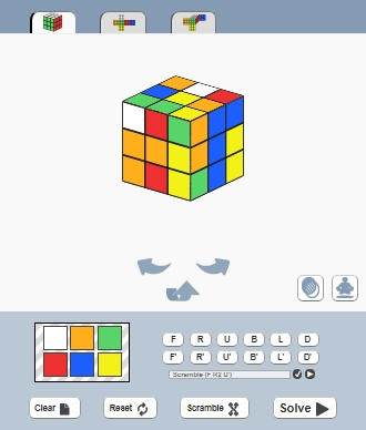 Rubik's Cube solver website