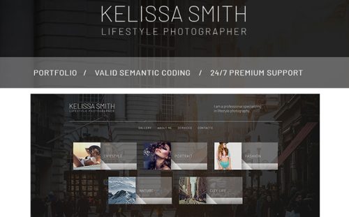 Photographer Portfolio HTML Website Template    
