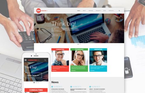 consulting firm web template    