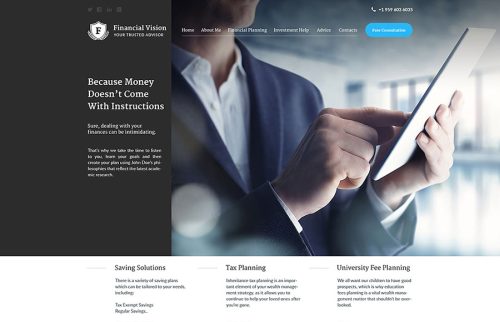 Financial Advisor Bootstrap Web Template    