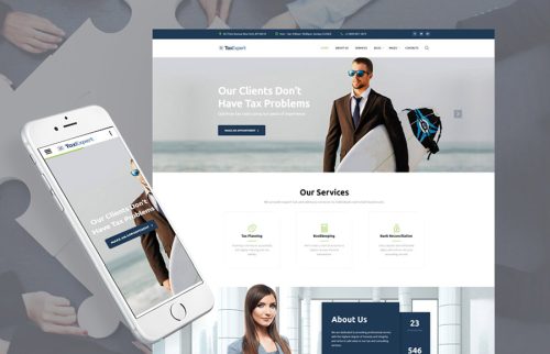 Tax Consultant Website Template    