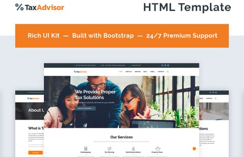 Financial Advisor Multipage Website Template    