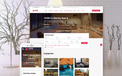 Apartment Rent Bootstrap Template    