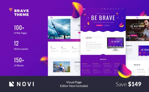 Brave Responsive Multipurpose Website Template    