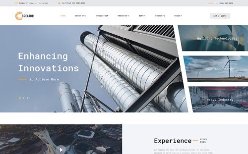 Civil Engineering Website Template    