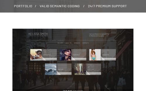 Photographer Portfolio HTML Website Template    