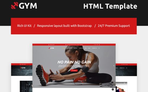 Fitness & Gym Website Template    