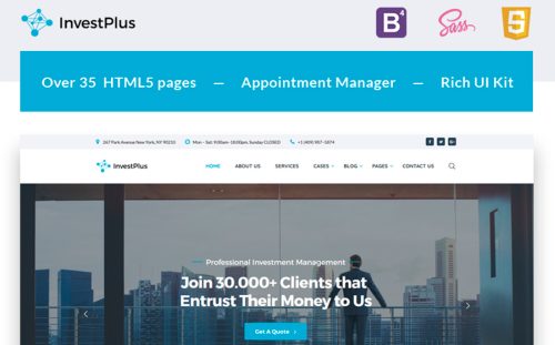 Investment Company Multipage HTML5 Template    