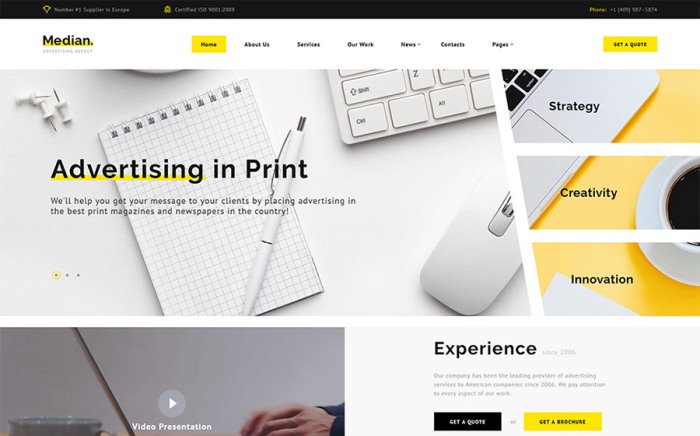 Advertising Agency HTML5 Template    