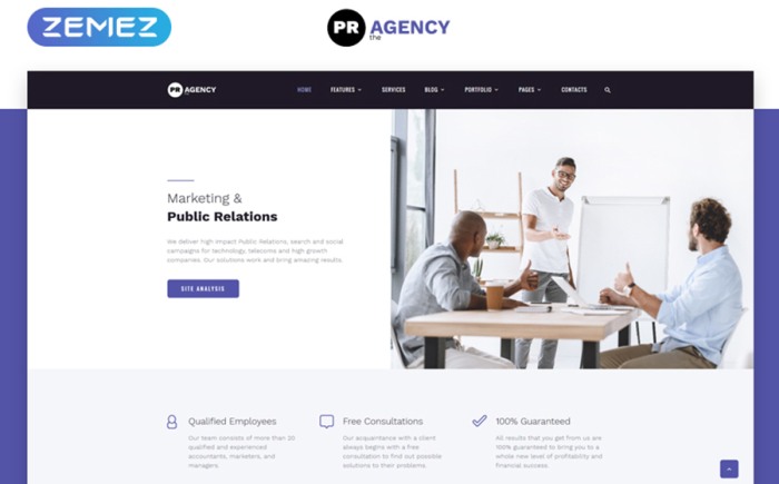 Public Relations Multipage HTML Template    