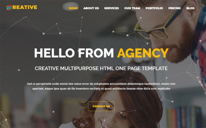 Creative Agency Landing Page Template