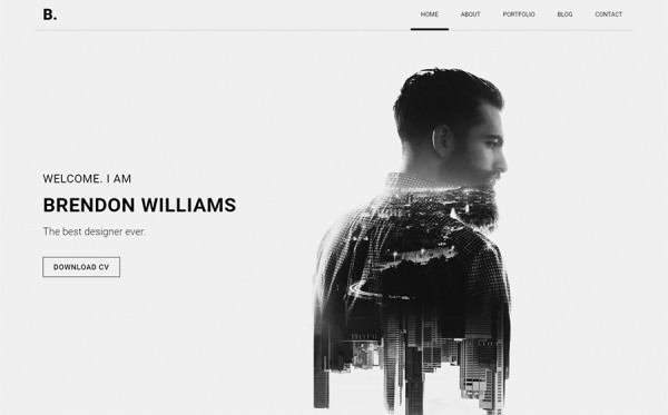 Brendon - Minimal Personal Portfolio Website Template