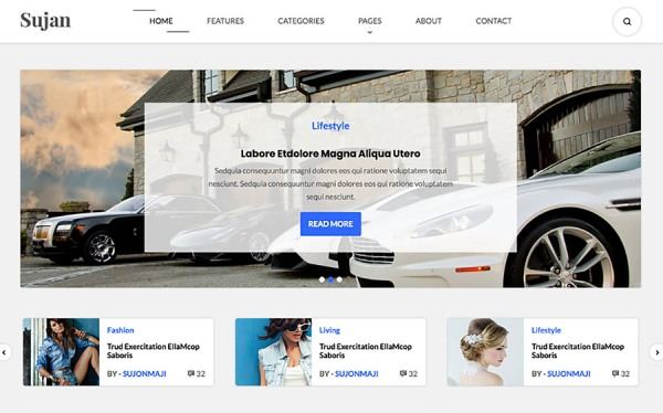 Sujon - Blog HTML Template Website Template