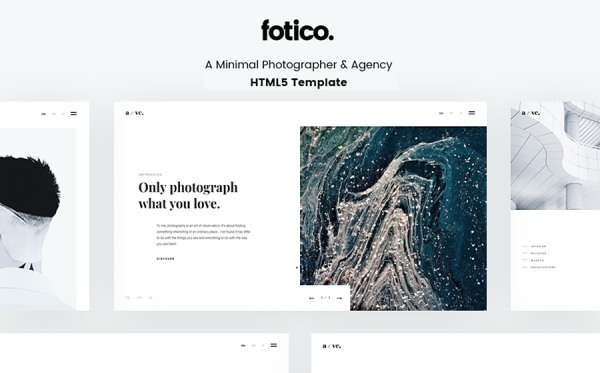 Fotico - Minimal Photographer & Agency HTML5 Website Template
