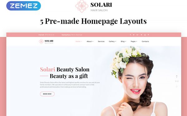 Beauty Salon HTML5 Template    