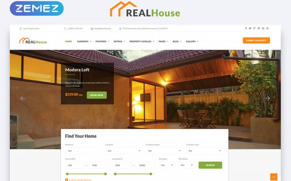 Real Estate HTML5 Template    