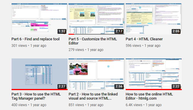 video tutorial html editor