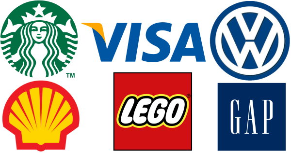 starbucks visa vw shell lego gap