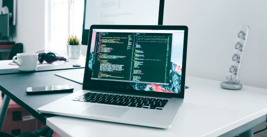 laptop on desk