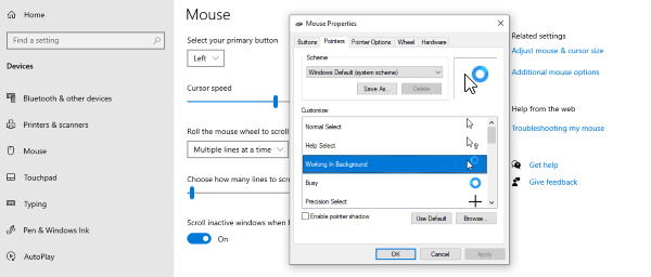 loading mouse cursor