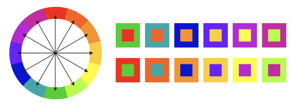 high contrast colors