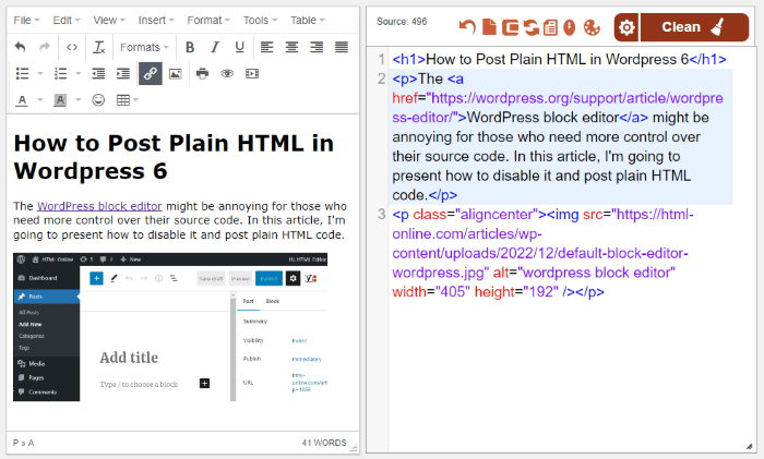 plain html code editor online