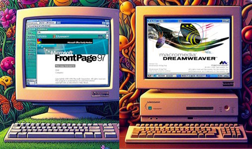 frontpage and dreamviewer in 1997