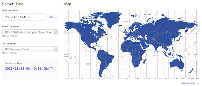 time zone map script website widget plugin